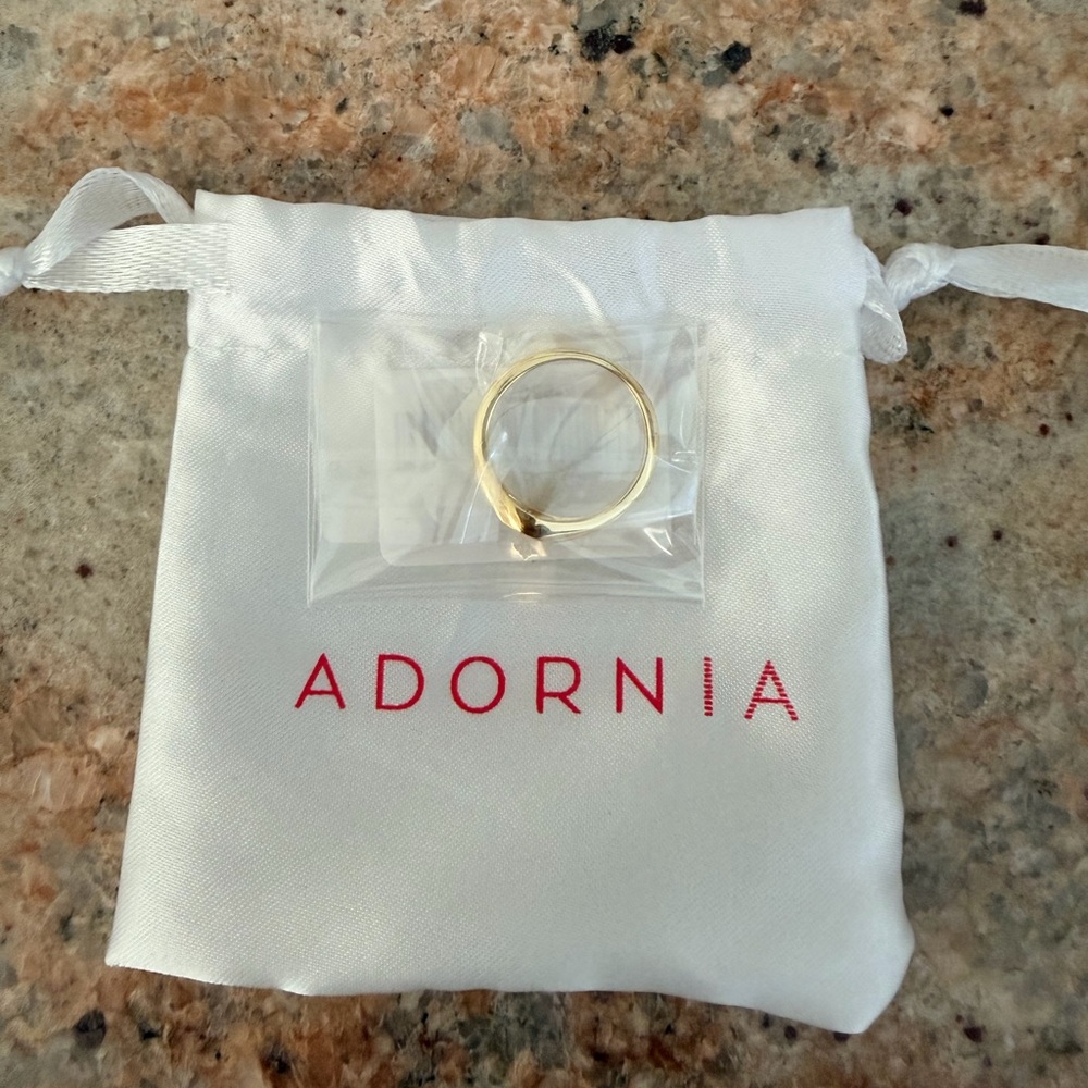 ADORNIA Gold Plated Pinky Ring - Picture 4 of 4